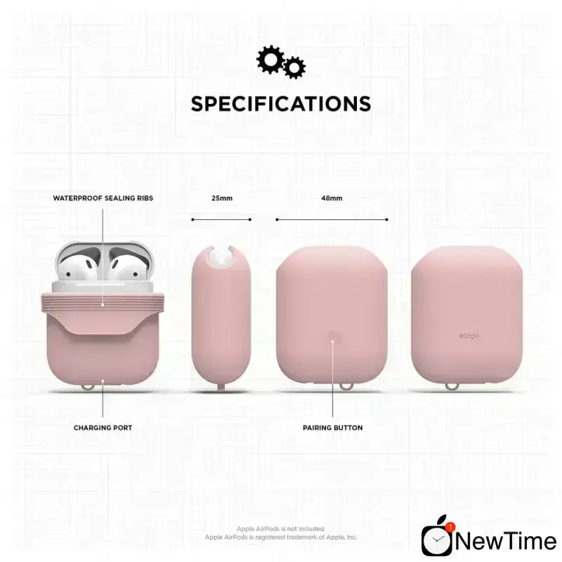 Elago Waterproof Case Lovely Pink for Airpods (EAPWF-BA-LPK) 